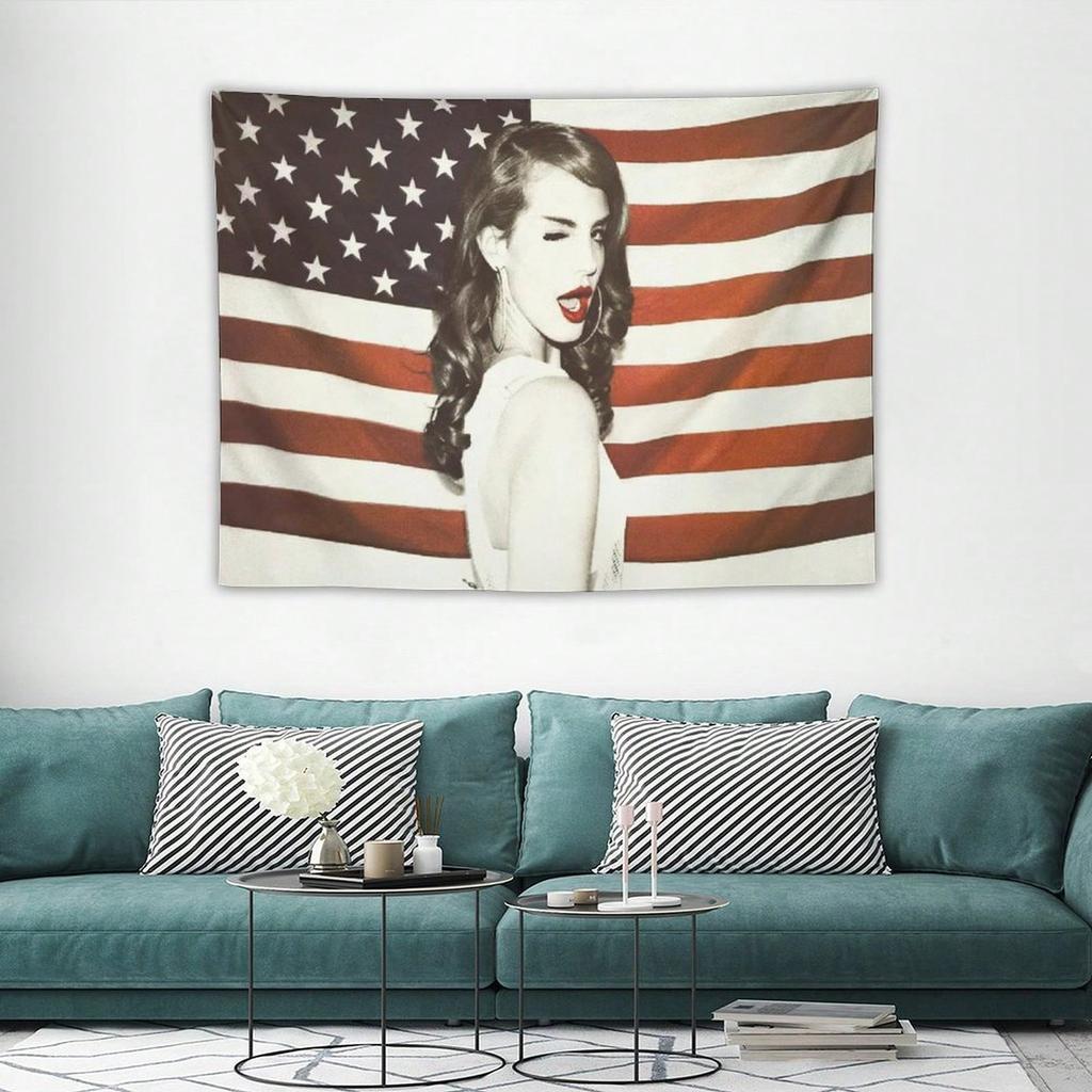 Lana Del Rey Music Album Inspired Tapestry Wall Hanging Poster Flag for Bedroom Living Room Decor Great Gift for Friends