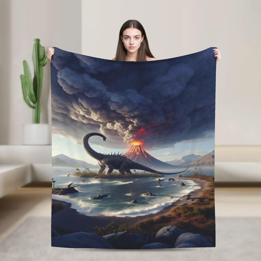 Dinosaur World Blanket Quality Super Warm Jurassics Park Throw Blanket Winter Girls Boys Living Room Fashion Bedspread