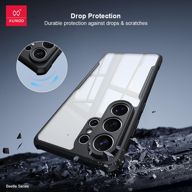For Samsung Galaxy S26 Ultra Case XUNDD Magnetic Airbags Shockproof Transparent PC+TPU Camera Protection Cover for S26 Ultra