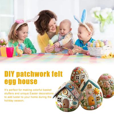 Plstěný domeček na vejce DIY Patchwork Plstěný domeček na vejce Řemeslná sada