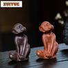 Handmade Zodiac Monkey Purple Clay Buddhist Mood Monkey Tea Pet Retro Exquisite Miniatures Tea Figurine Play Toys Tea Statue