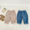 2025 Autumn Baby Pants Boys and Girls Korean Version Loose Polka Dot Corduroy Fashion Casual Sports Pants