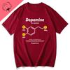 Dopamin Chemische Molekülformel Kurzarm T-Shirt Künstlerische Studenten Spaß Wissenschaftliche Kleidung Unisex Unisex Große Größen T-Shirt