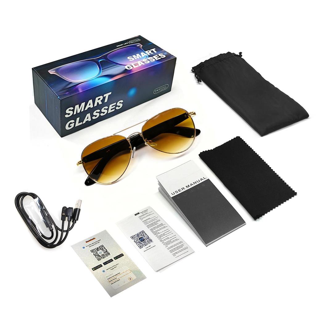 AI Smart Bluetooth Sunglasses: Real-time Translation In 100+ Languages, Call Support, and Music Streaming.