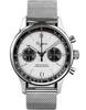 Sugess 40mm Gold SWAN Neck Milano Mesh White Panda Mechanical Chrono Chronograph Men's Watch Seagull 1963 SUPANK031SN, Silver, 40mm, Bracelet