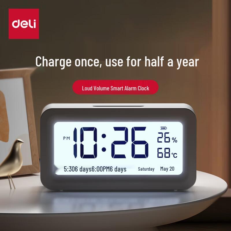 Deli LE103A Multifunction Digital Alarm Clock