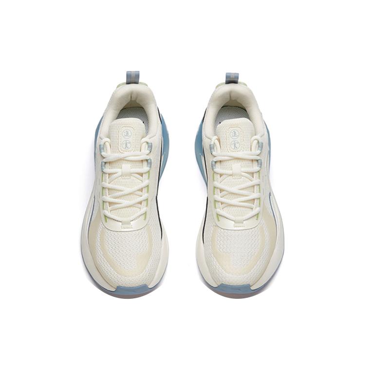 Anta Chasing Clouds Cushioning Low Top Sports Casual Shoes Women's White Blue Green 922218873-3