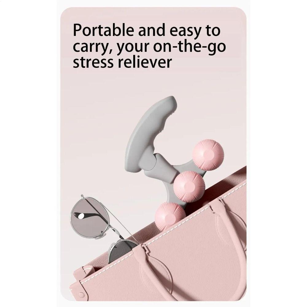 Spine Relaxation Handheld Massager Portable Cervical Spine Massager Neck Massager Roller  Body