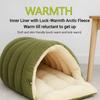 Winter Plush Cat Bed Warm Thickened Pet House Soft Cat Cave Sleeping Bed for Kittens Small Pets