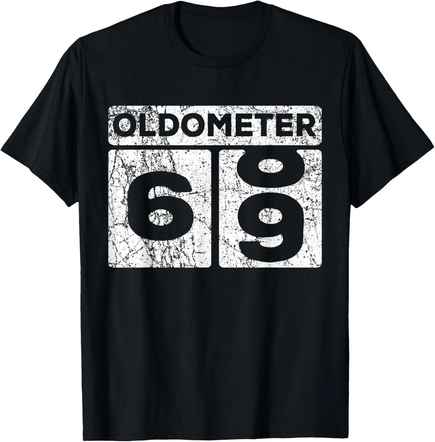 Funny Oldometer 68-69 Car Odometer Funny 69th Birthday Gift Unisex T-Shirt XL