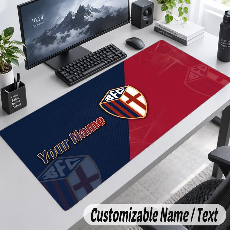 Custom Name Text Mouse Pad Bologna FC Personalized Desk Pad For Work And Gaming