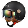 Lightweight Vintage Motorcycle Helmet With Dual Visor Motorbike Riding 3/4 Open Half Helmet Retro Casco Moto 3C & Dot