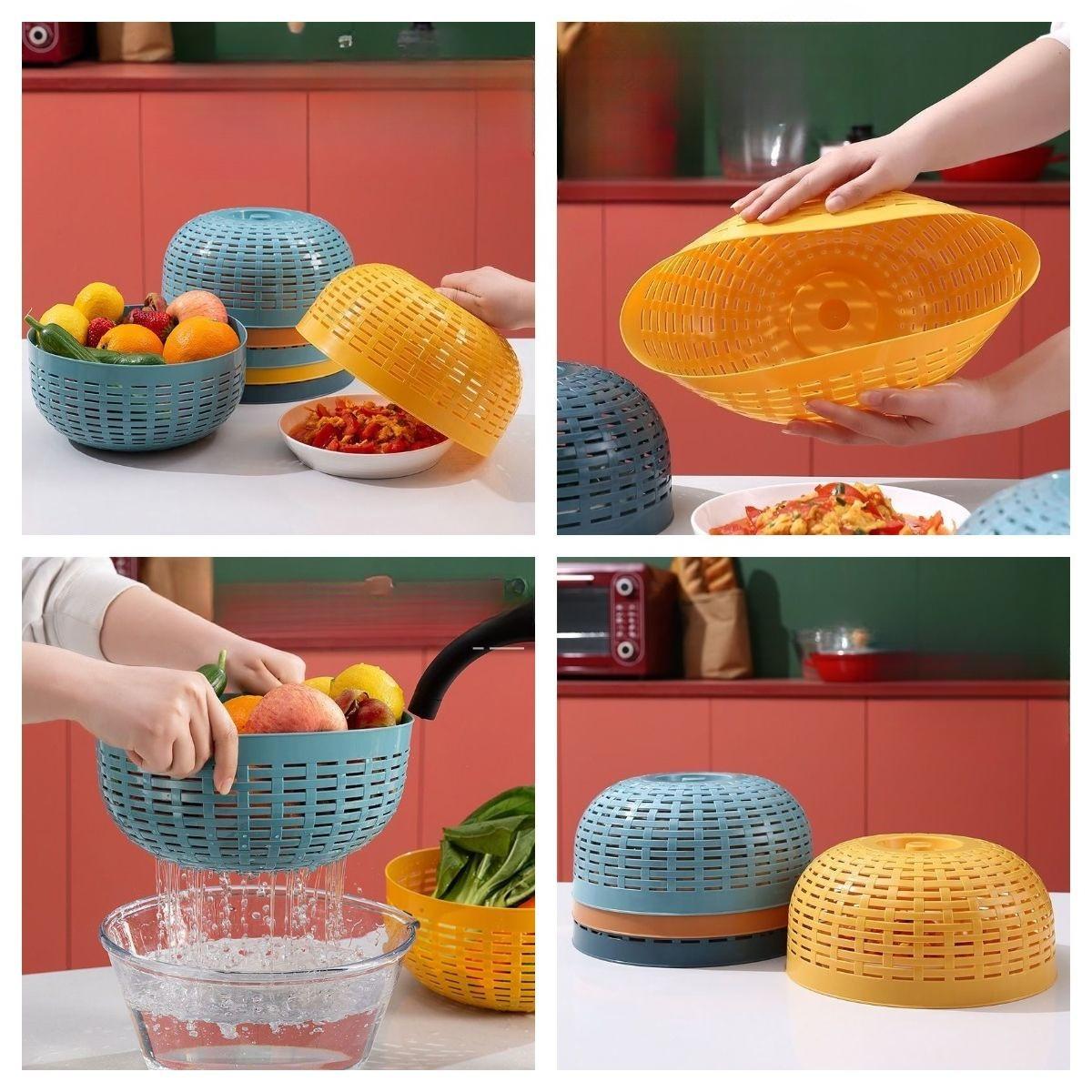 

Утолщенная крышка для овощей Предотвращает солнечные ожоги и укусы, Бытовая пластиковая тарелка Крышка для защиты остатков пищи Кухонный овощ светло-розовый