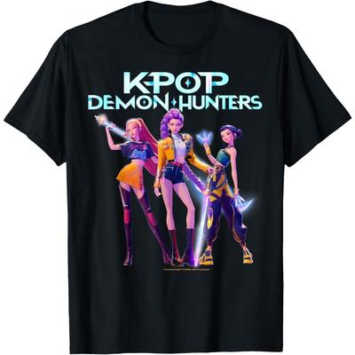 Kpop Demon Hunters Soul Hunter Heroes' Pose Group Photo Men's T-shirt