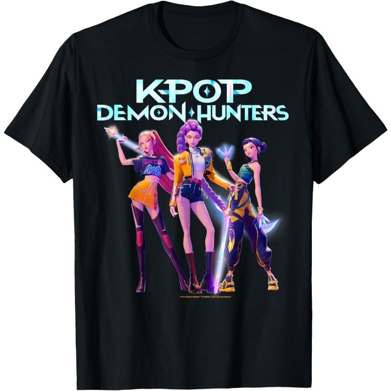 Kpop Demon Hunters Soul Hunter Heroes Pose Group Photo Men s T-shirt M