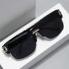 Double Beam Steampunk Sunglasses Men New Large Frame Retro UV Resistant Glasses Outdoor Driving Sun Protection Goggles