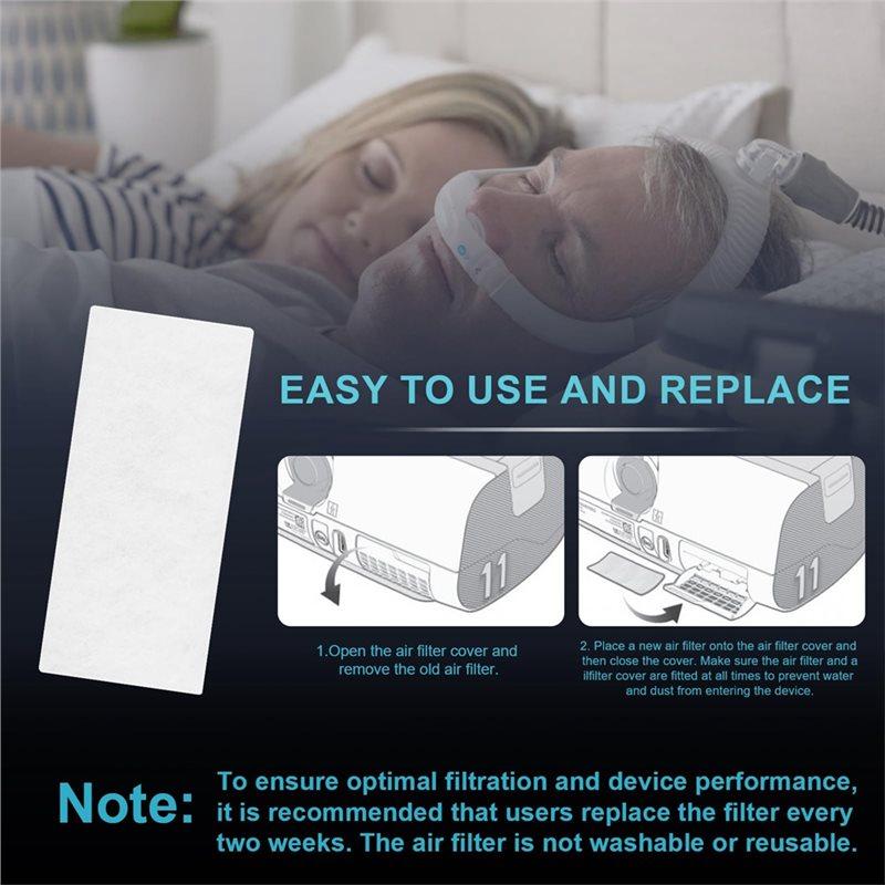 100 ks filtrů pro CPAP - Kompatibilní pro řadu Resmed Airsense 11 - Jemné jednorázové náhradní filtry pro CPAP přístroje