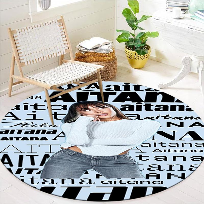 Aitana Round Area Rug,Carpet Rug for Living Room Bedroom Sofa Playroom Decor,Non-slip Floor Mat
