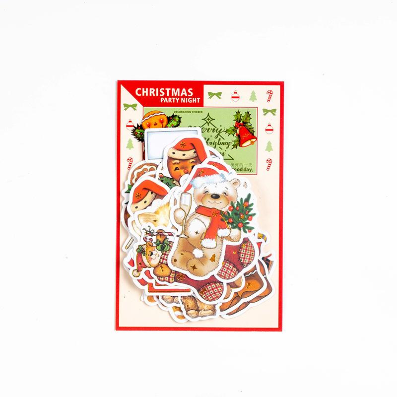 Christmas Ornaments Decorative Stickers Set(30 PCS) Scrapbook Stickers for Christmas Party Decorations Planners,Scrapbooking