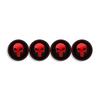 Car Decor 56mm 4pcs  Skull Logo Car Wheel Center Hub Cap Aluminium Sticker For Universal Cars Styling Accessories