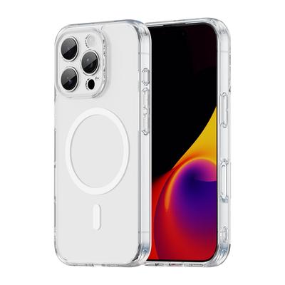 For iPhone 16 Pro Phone Case, Magnetic Shockproof Transparent Cover for iPhone 16 Pro