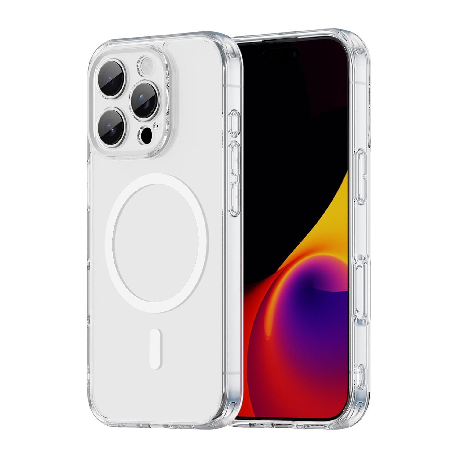 iPhone 16 Pro Max Clear Phone Case,Non-Yellowing Magnetic Phone Case for iPhone 16 Pro Max белый