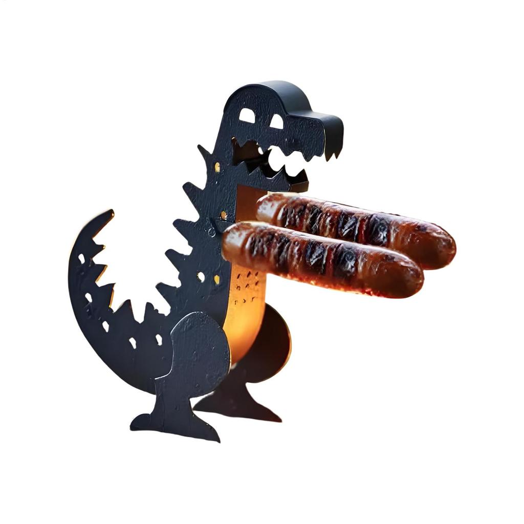 FunnyMonster Hot Dog Holders for Grill Skewer Set Outdoor Cooking and Camping Sausage Shaped Grilling Tools Cookware Rotisserie