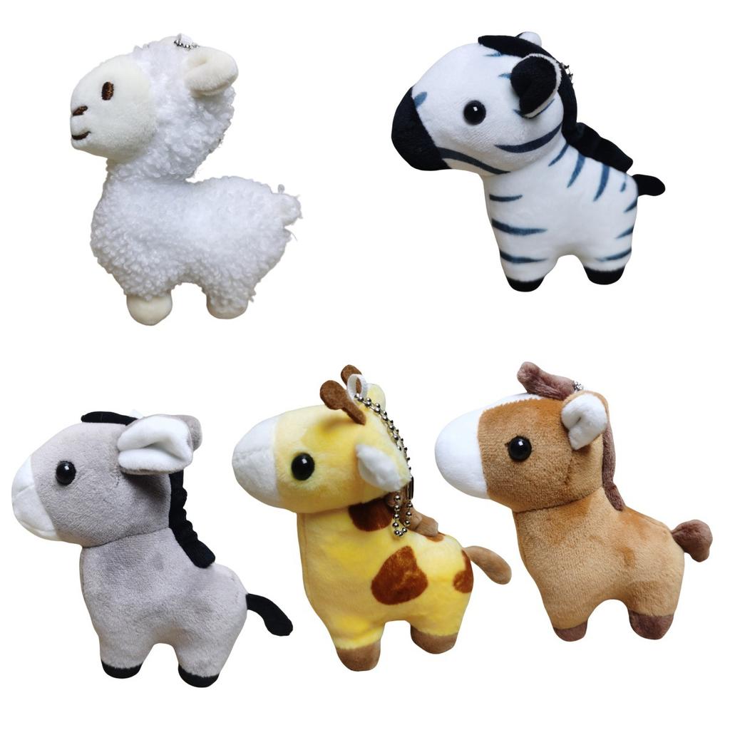 Animal Pony Donkey Plush Toy, Small Doll Giraffe Zebra Doll Pendant Doll Gift