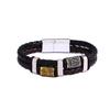 Nordisches Retro-Muster Doppellagiges Lederarmband für Herren
