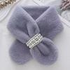 Long Thicken Neck Scarf Korean Style Fluffy Knitting Neck Shawlrf  Autumn/Winter