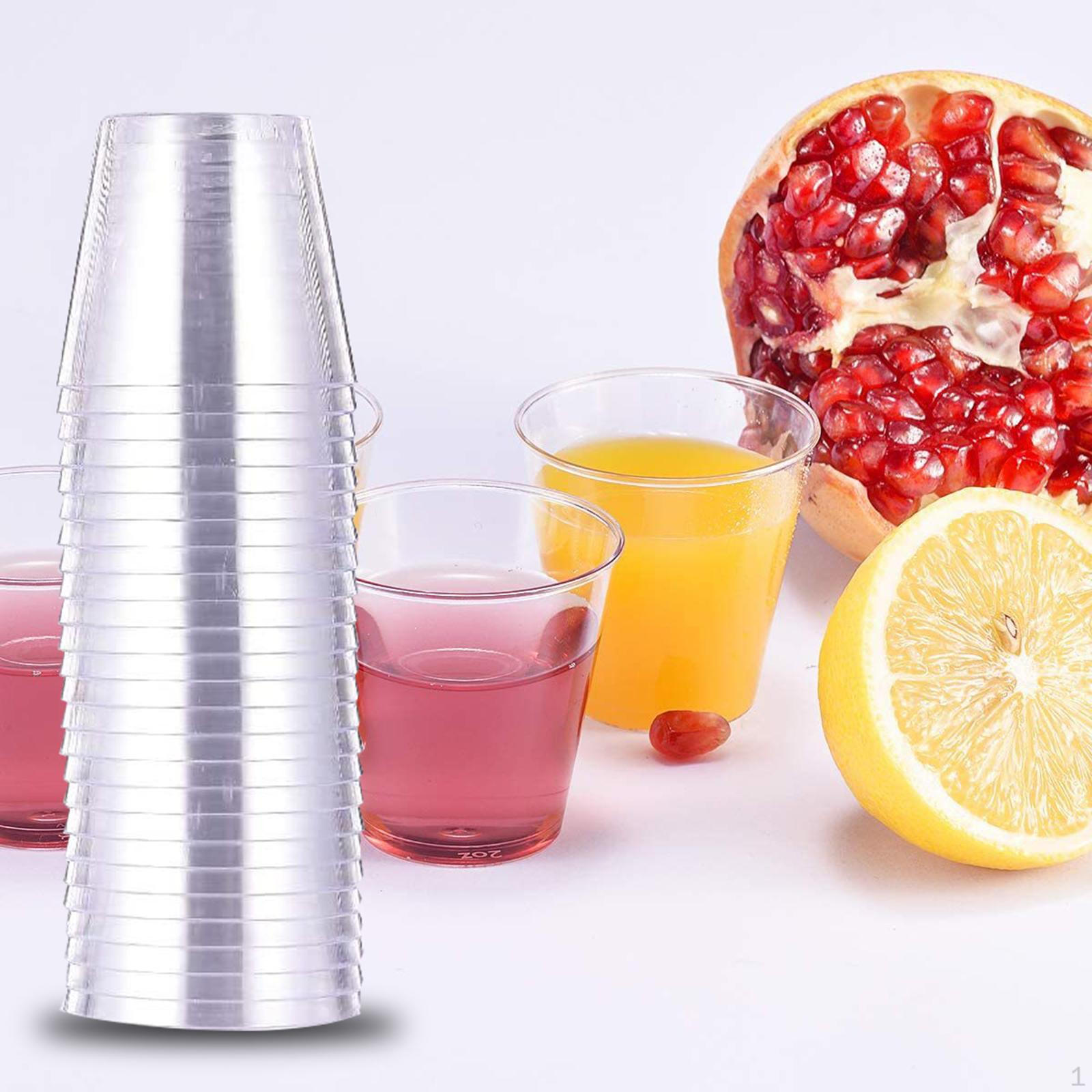 Clear Plastic Cups 9 Tumblers, Disposable for Wedding