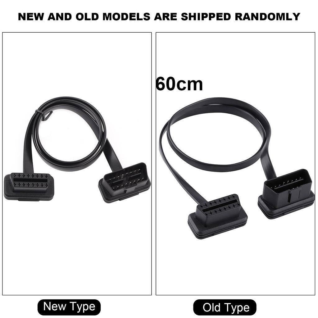 Car Auto 16 Pin Male to Female Extension Cable Diagnostic Adapter 30cmCelsius12inch Length