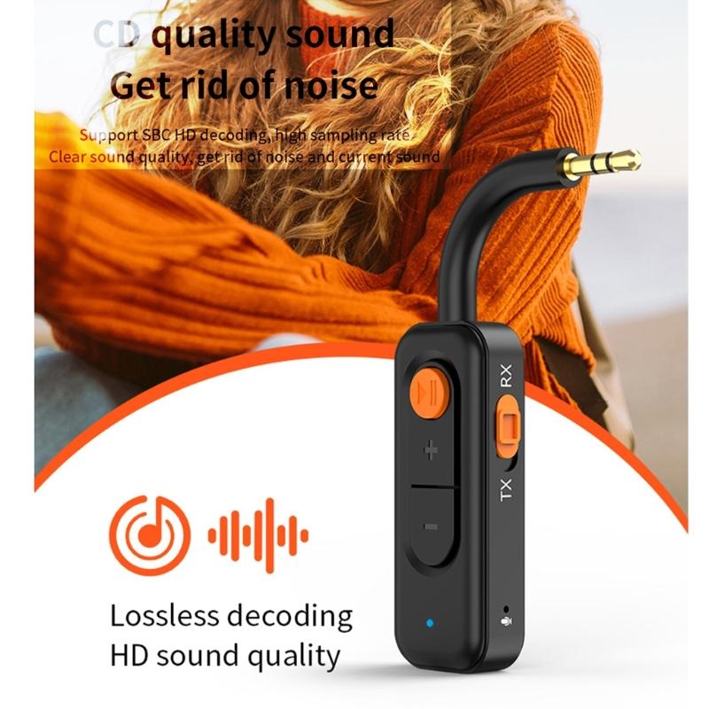 Wireless Auditory Transmitter Receiver 3.5MM Bluetooth-compatible 5.4 for Car TV PC Headphones Hifi Stereo Adapter