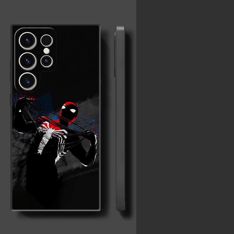 Funda Phone Cover Case for Samsung Galaxy S26 S24 Plus S20 Note 20 Ultra 8 9 10 S25 Ultra S23 S10 S9 S21 FE Marvel Black Red