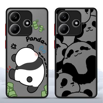 Case for Xiaomi Redmi Note 14 14C 12 9S A4 13C 13 Pro Plus 11 10 Funda Back Phone Cover Cute Panda Funny