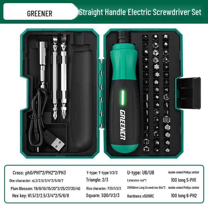 Kit de Destornillador Eléctrico Inalámbrico Lülin 3.6V Enchufe CN (adaptador incluido)
