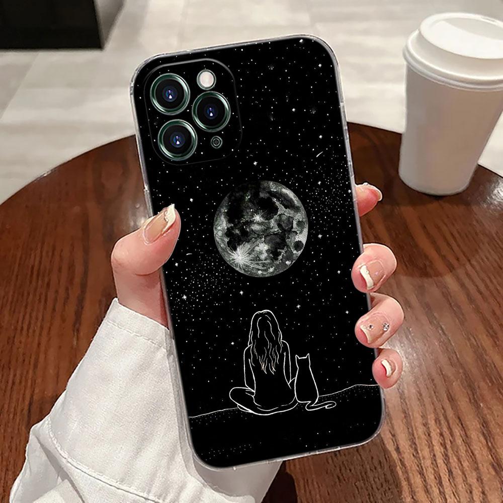 Cute Cat Hello Case For Apple iPhone 17 16 15 14 13 12 11 Pro Max 16 Plus 16E 17Air 17Pro Phone Cover Silicone Funda Black Cats