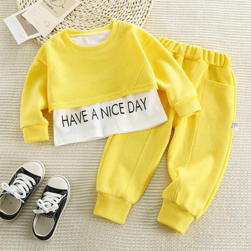 Mode-Outfit für Mädchen Kinder Frühling Sportbekleidung 2-teiliges Set Kleinkindbekleidung Herbst Freizeit Sportanzug