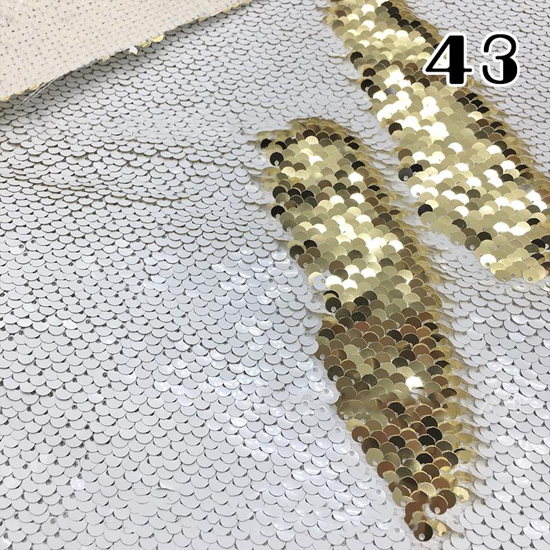 100x130cm Oboustranná 5mm Látka s rybími šupinkami Reverzibilní látka s flitry DIY Řemesla Šití Oděv Boty Pozadí Dekor