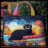 Vintage Damen Stepp-Tragetasche Leichte 3D-Druckmuster Reise-Handtasche Große Kapazität Baumwoll-Einkaufstasche Dame Mädchen