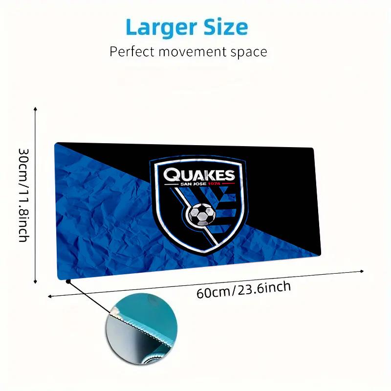San Jose Earthquakes Color Mouse Pad Large Gaming Table Cushion Non-slip Laptop Tablet Big Mousepad XXL Mat Mini PC Playmat With Lock edge