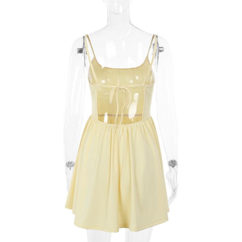 Autumn Dress Fresh Air Temperament Casual Slim-fit Halter Halter A Swing Dress Women