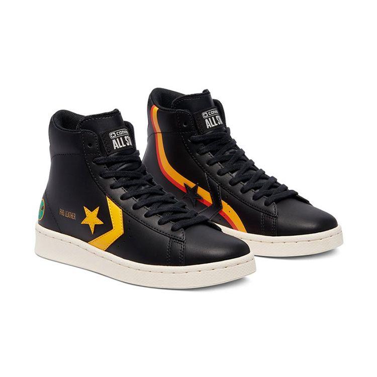 Converse Pro Leather High GS Roswell Rayguns Kinder Sneakers Schwarz Universität-Gold Weiß 271168C