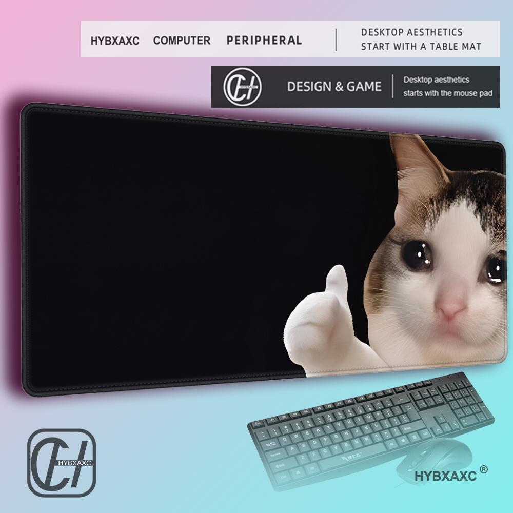 HYBXAXC Fun Cat Meme Zazu Mouse Pad Nonslip Locking Edge DeskMat PC Laptop Accessories Rubber Keyboard Large Game Carpet