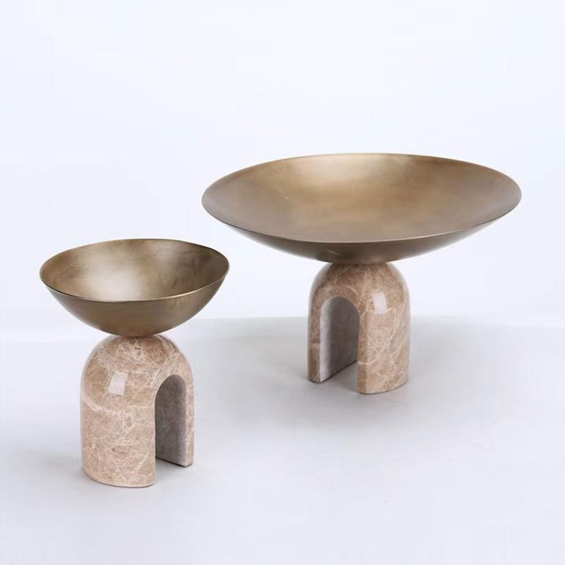 Light Luxury Modern Fruit Plate Living Room Coffee Table Trays Table Entrance Hall Ornament Tray Home Decoration Storage Plate
