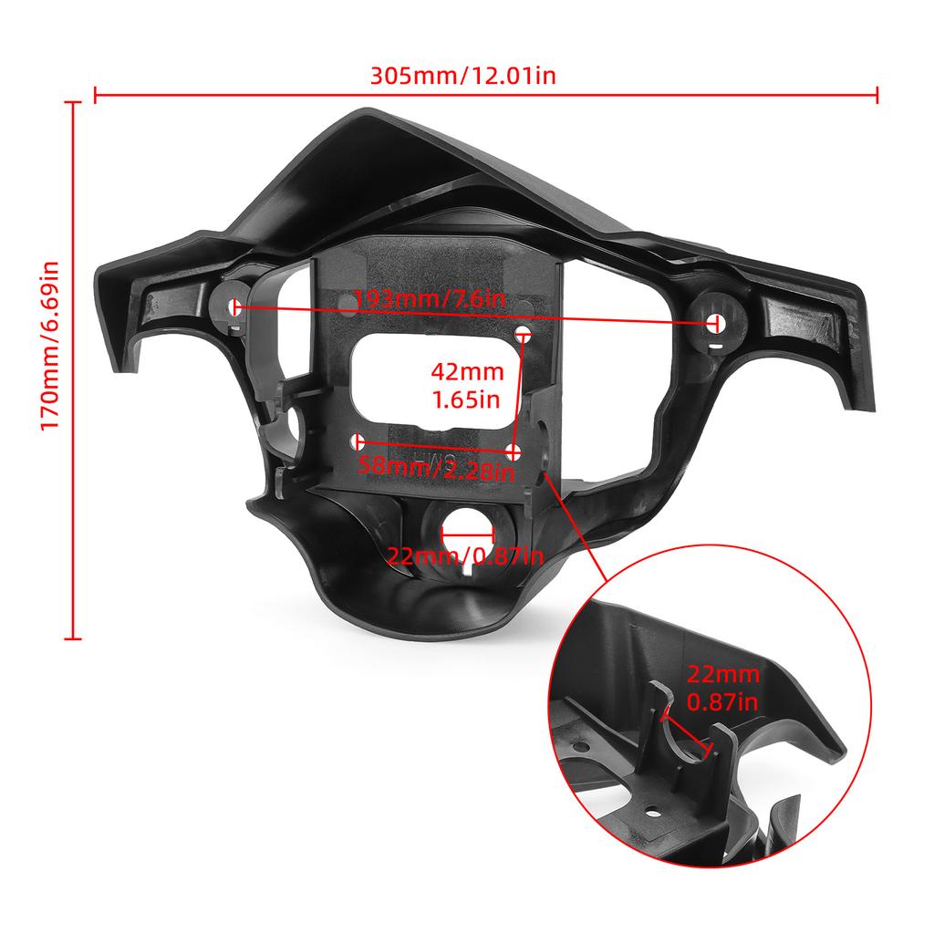 Motorcycle Instrument 0-14000R/Min Digital Speedometer LCD Tachometer Dash Board with Black Bracket Metal Holder for ATV SUV