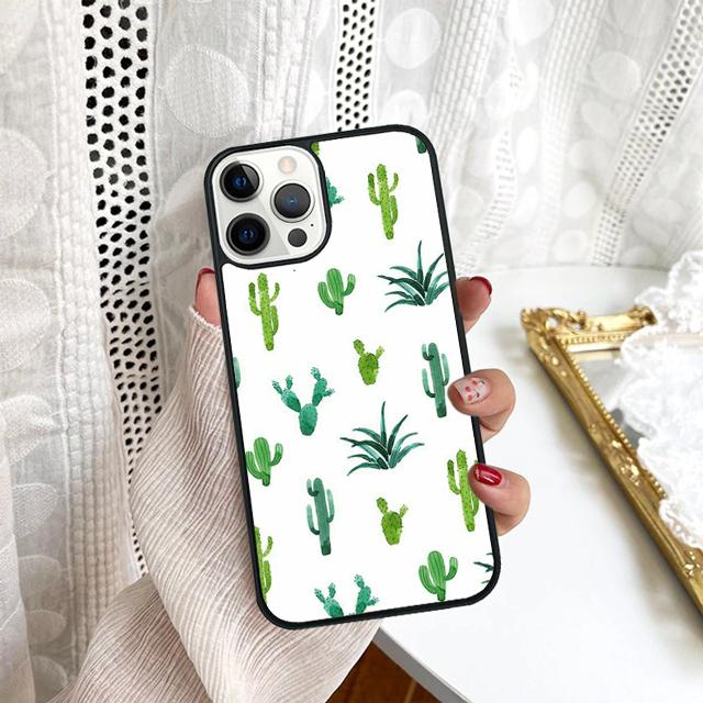 Watercolour Succulents Cacti Phone Case For Samsung Galaxy S10 S22 S23 S24 Note 10 20 Lite S20 Plus S21 Ultra Back Cover