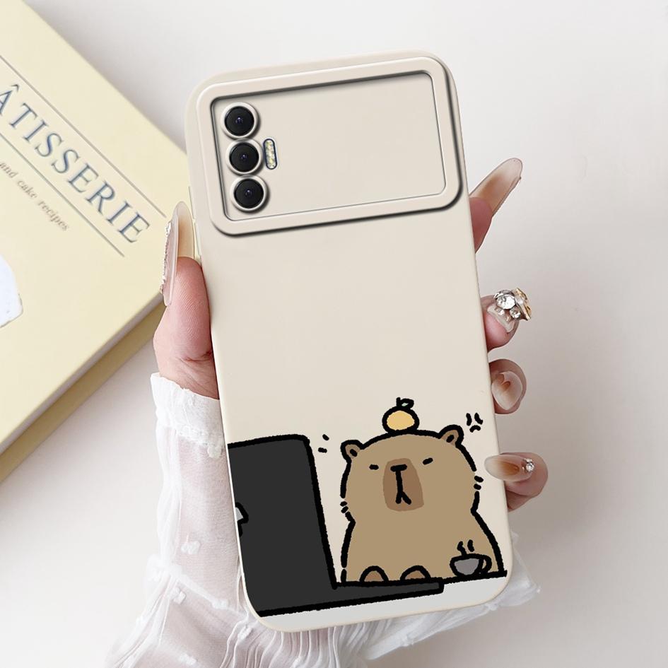 6.6" For Tecno Spark 8P 2021 Case Lovely Panda Cartoon Camera Protection Soft Matte Cover For Tecno Spark8P 8 P KG7H KG7n Bumper
