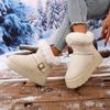 Fashion Women Boots Metal Buckle Decoration Thick Bottom Snow Boots Fashion Winter Warm Short Plush Casual Shoes Women Zapatos De Mujer