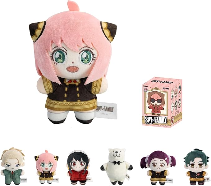 

POP MART SPY × FAMILY Character Series Plush Blind Box Figures, Anime Collectible Toys, Holiday Birthday Gifts for Girls and Boys, Single Box